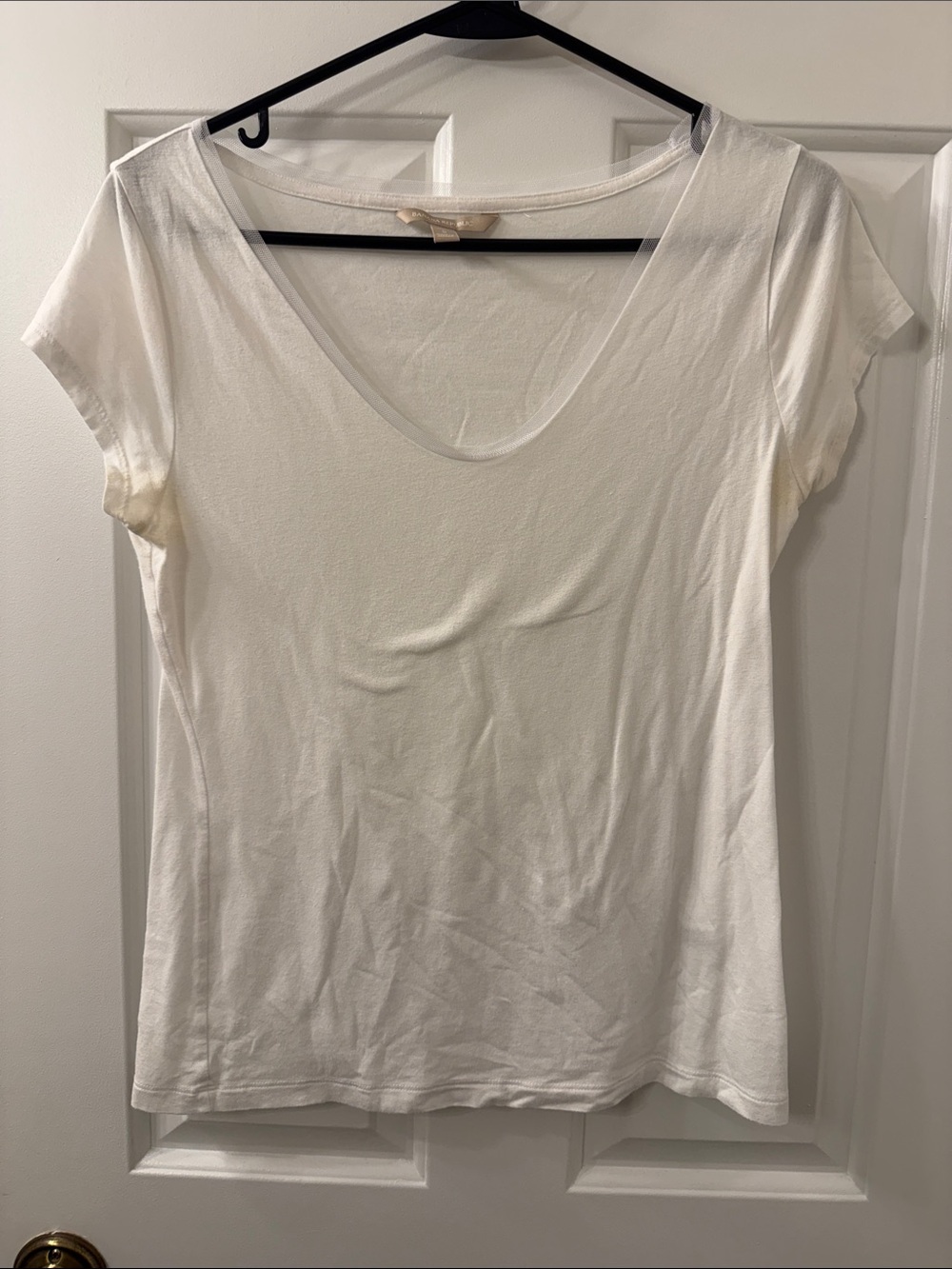 Banana Republic Women's White Scoop Tank Top